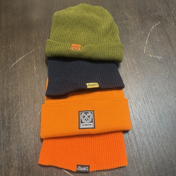 Lot Of 4 Dixxon Winter Stocking Hats Caps Beanies - Orange Green Blue - Picture 3 of 6